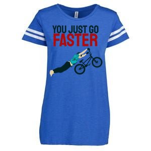 You Just Go Faster Enza Ladies Jersey Football T-Shirt