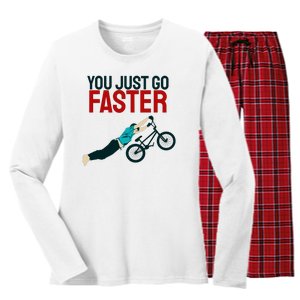 You Just Go Faster Women's Long Sleeve Flannel Pajama Set 