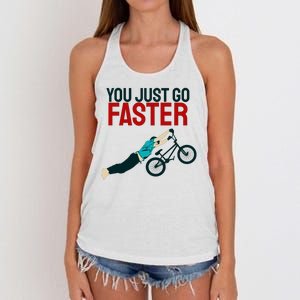 You Just Go Faster Women's Knotted Racerback Tank