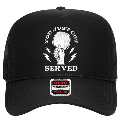 You Just Got Served Hand Holding Ping Pong Paddle Sport Hat