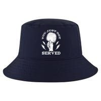 You Just Got Served Hand Holding Ping Pong Paddle Sport Cool Comfort Performance Bucket Hat