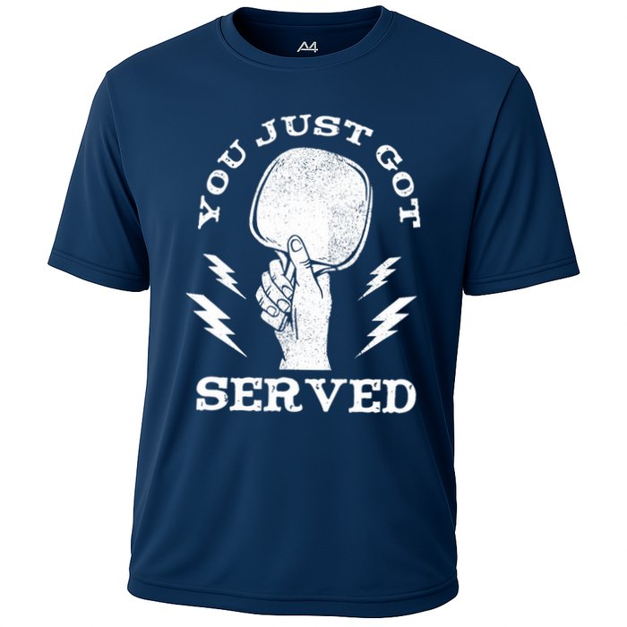 You Just Got Served Hand Holding Ping Pong Paddle Sport Cooling Performance Crew T-Shirt