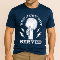 You Just Got Served Hand Holding Ping Pong Paddle Sport Cooling Performance Crew T-Shirt