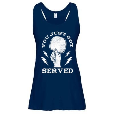 You Just Got Served Hand Holding Ping Pong Paddle Sport Ladies Essential Flowy Tank