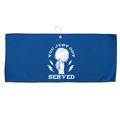 You Just Got Served Hand Holding Ping Pong Paddle Sport Large Microfiber Waffle Golf Towel