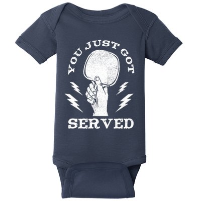 You Just Got Served Hand Holding Ping Pong Paddle Sport Baby Bodysuit