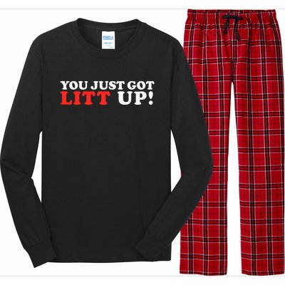 You Just Got Litt Up Funny Long Sleeve Pajama Set