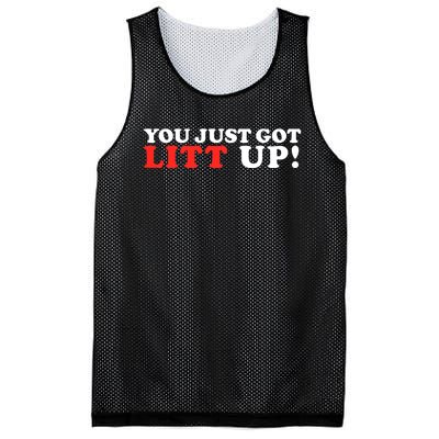 You Just Got Litt Up Funny Mesh Reversible Basketball Jersey Tank