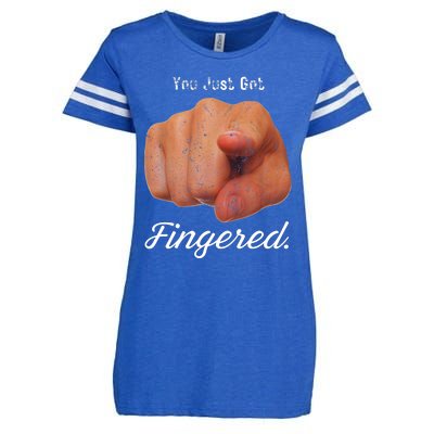 You Just Got Fingered Enza Ladies Jersey Football T-Shirt