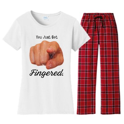 You Just Got Fingered Women's Flannel Pajama Set