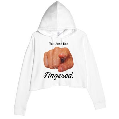 You Just Got Fingered Crop Fleece Hoodie