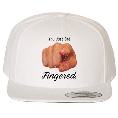 You Just Got Fingered Wool Snapback Cap