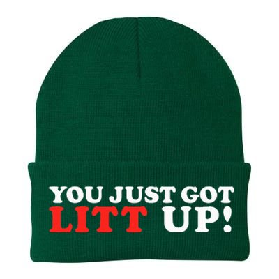 You Just Got Litt Up Funny Knit Cap Winter Beanie