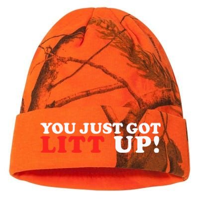 You Just Got Litt Up Funny Kati Licensed 12" Camo Beanie