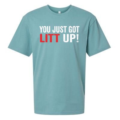 You Just Got Litt Up Sueded Cloud Jersey T-Shirt