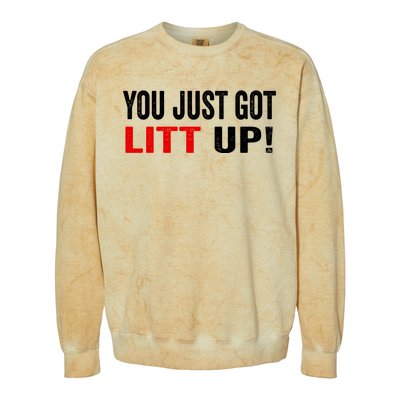 You Just Got Litt Up Colorblast Crewneck Sweatshirt