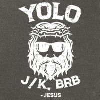 Yolo Just Kissing Be Right Back Jesus Funny Cotton Canvas Backpack