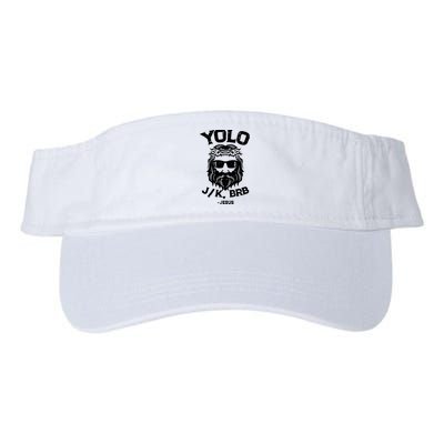 Yolo Just Kissing Be Right Back Jesus Funny Visor