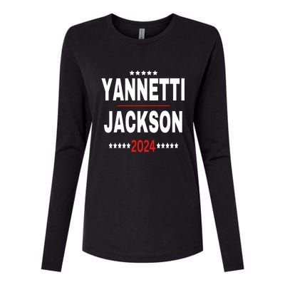 Yannetti Jackson Vote For Your Favorite Defense Team 2024 Womens Cotton Relaxed Long Sleeve T-Shirt