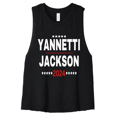 Yannetti Jackson Vote For Your Favorite Defense Team 2024 Women's Racerback Cropped Tank