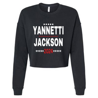 Yannetti Jackson Vote For Your Favorite Defense Team 2024 Cropped Pullover Crew