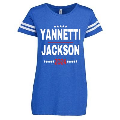 Yannetti Jackson Vote For Your Favorite Defense Team 2024 Enza Ladies Jersey Football T-Shirt