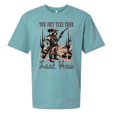 You Just Yeed Your Last Haw Funny Raccoon Sueded Cloud Jersey T-Shirt