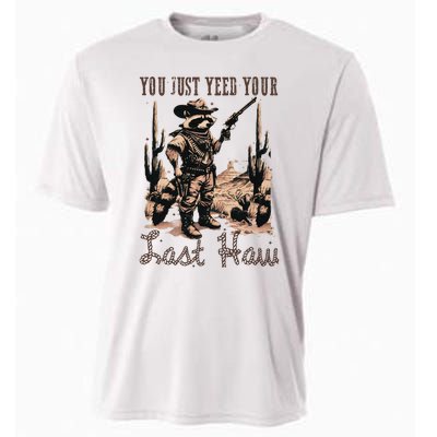 You Just Yeed Your Last Haw Funny Raccoon Cooling Performance Crew T-Shirt