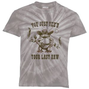 You Just YeeD Your Last Haw Funny Cowboy Frog Meme Kids Tie-Dye T-Shirt