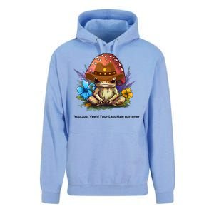 You Just Yeed Your Last Haw Partner. Cowboy Frog Meme Gift Idea. Unisex Surf Hoodie