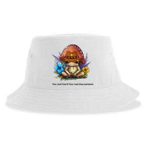 You Just Yeed Your Last Haw Partner. Cowboy Frog Meme Gift Idea. Sustainable Bucket Hat