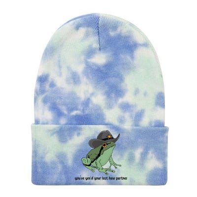 You Just Yeed Your Last Haw Funny Frog Tie Dye 12in Knit Beanie