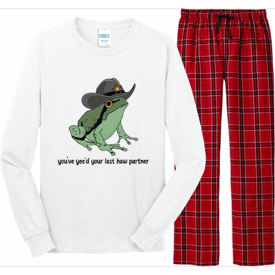 You Just Yeed Your Last Haw Funny Frog Long Sleeve Pajama Set