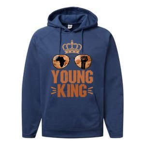 Young King 1865 Juneteenth Black History African Funny Gift Performance Fleece Hoodie