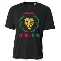 Young King African Lion Black History Month African Cooling Performance Crew T-Shirt