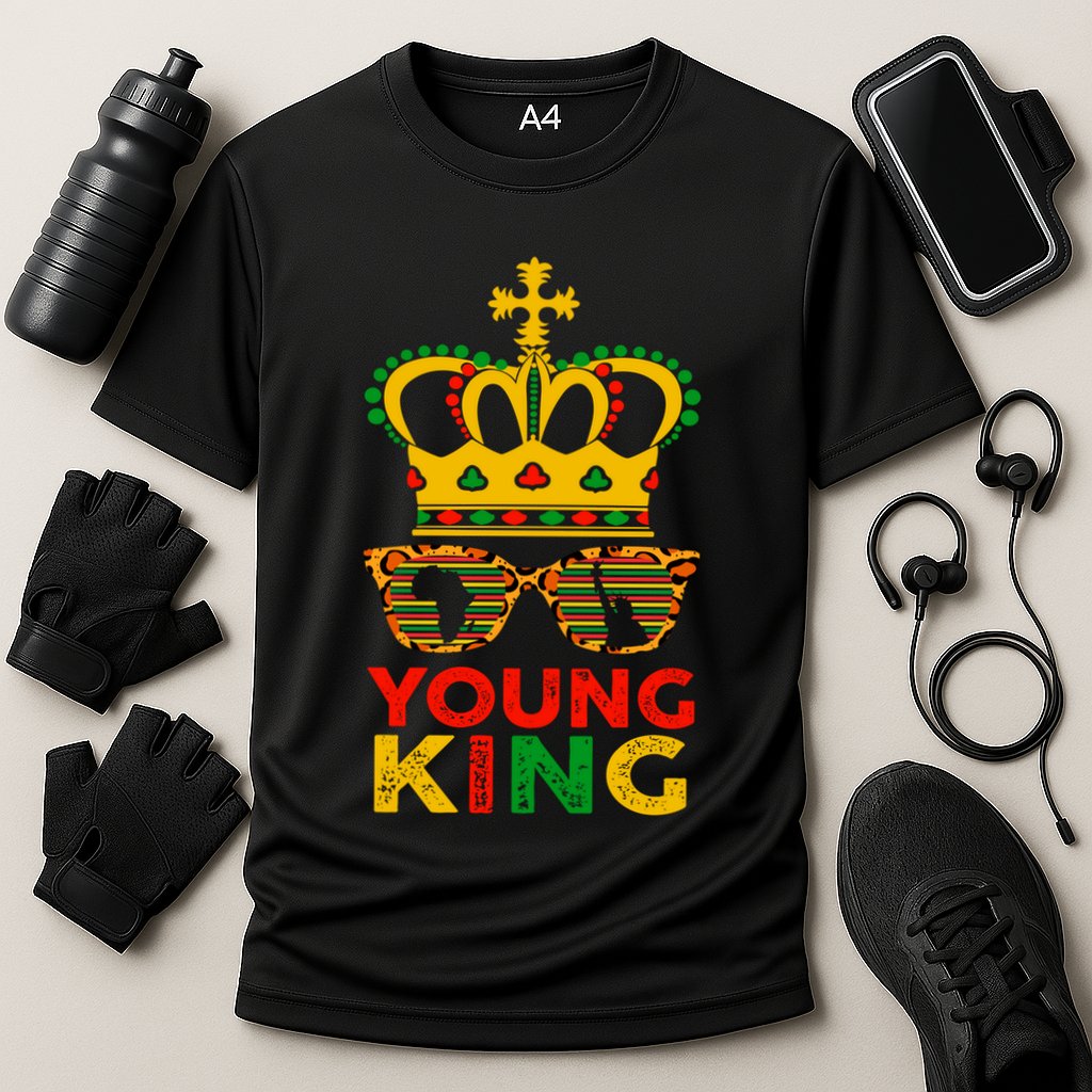Young King Crown African American 1865 Junenth Cool Gift Cooling Performance Crew T-Shirt