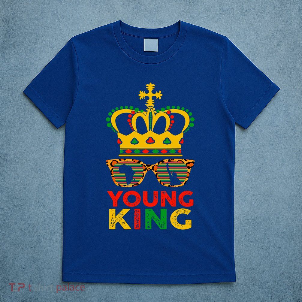 Young King Crown African American 1865 Junenth Cool Gift T-Shirt