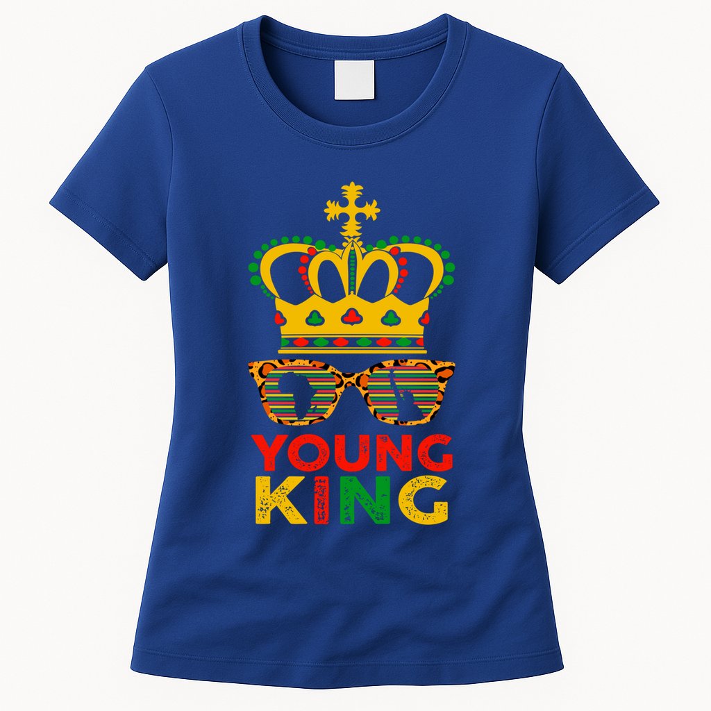 Young King Crown African American 1865 Junenth Cool Gift Womens T-Shirt