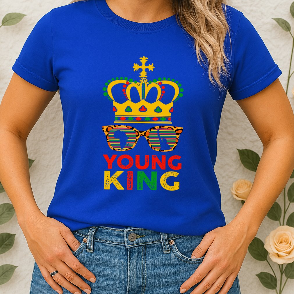 Young King Crown African American 1865 Junenth Cool Gift Womens T-Shirt