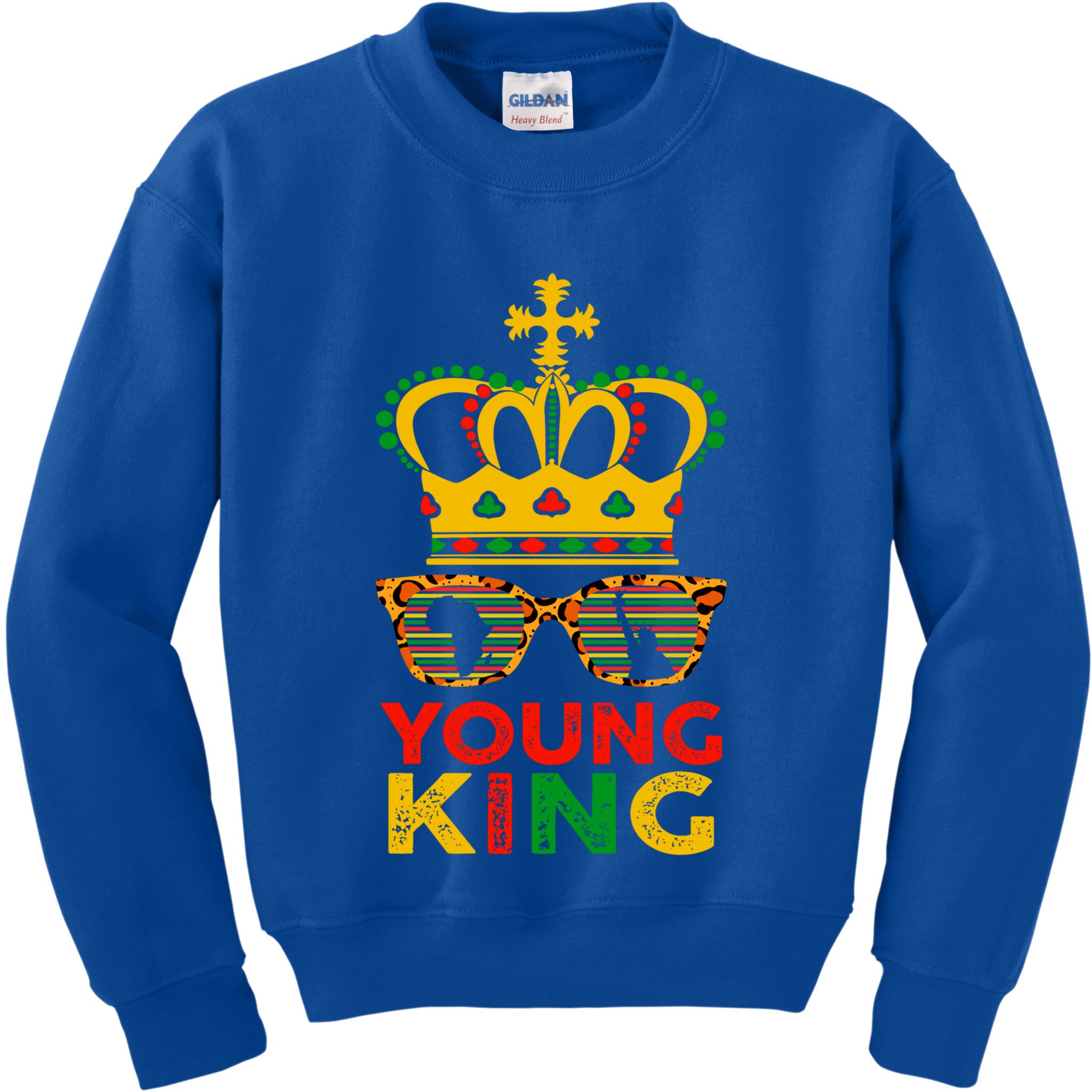 Young King Crown African American 1865 Junenth Cool Gift Kids Sweatshirt