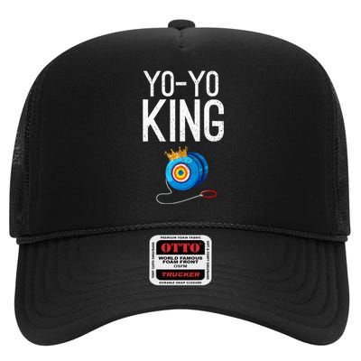 Yoyo King Crown Funny Yoyo Enthusiast Gift High Crown Mesh Back Trucker Hat