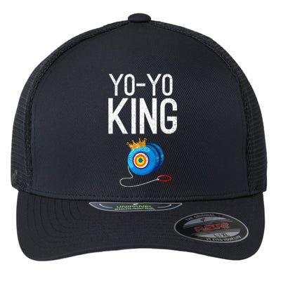 Yoyo King Crown Funny Yoyo Enthusiast Gift Flexfit Unipanel Trucker Cap