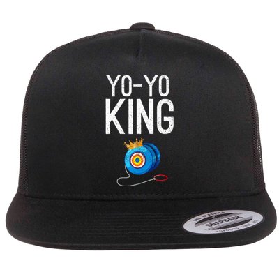 Yoyo King Crown Funny Yoyo Enthusiast Gift Flat Bill Trucker Hat