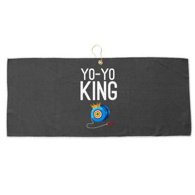 Yoyo King Crown Funny Yoyo Enthusiast Gift Large Microfiber Waffle Golf Towel