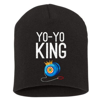 Yoyo King Crown Funny Yoyo Enthusiast Gift Short Acrylic Beanie