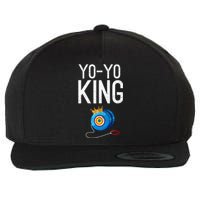 Yoyo King Crown Funny Yoyo Enthusiast Gift Wool Snapback Cap