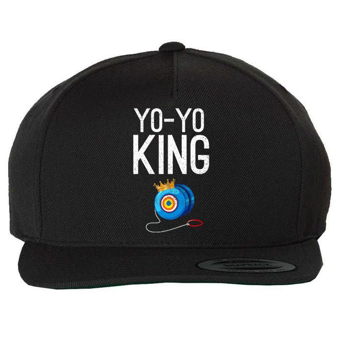 Yoyo King Crown Funny Yoyo Enthusiast Gift Wool Snapback Cap