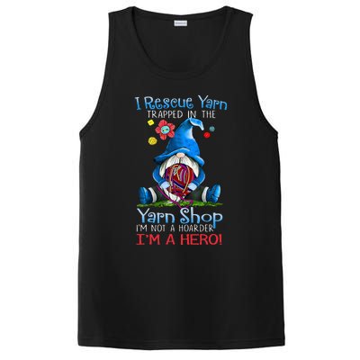 Yarn Knitting Crochet Hoarder Gnome Funny Gift Apparel PosiCharge Competitor Tank