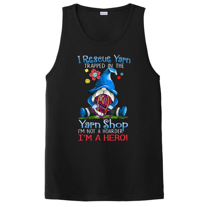 Yarn Knitting Crochet Hoarder Gnome Funny Gift Apparel PosiCharge Competitor Tank