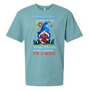 Yarn Knitting Crochet Hoarder Gnome Funny Gift Apparel Sueded Cloud Jersey T-Shirt